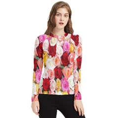 Rose Color Beautiful Flowers Women s Long Sleeve Rash Guard by Ket1n9