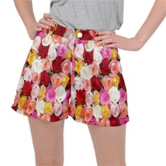 Rose Color Beautiful Flowers Women s Ripstop Shorts