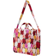 Rose Color Beautiful Flowers Square Shoulder Tote Bag