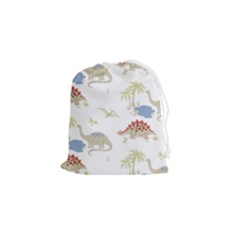 Dinosaur Art Pattern Drawstring Pouch (small) by Ket1n9