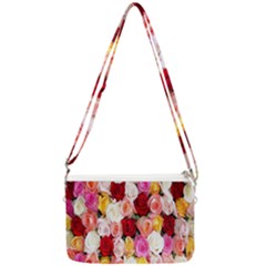 Rose Color Beautiful Flowers Double Gusset Crossbody Bag by Ket1n9