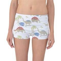 Dinosaur Art Pattern Reversible Boyleg Bikini Bottoms by Ket1n9