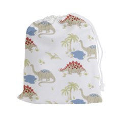 Dinosaur Art Pattern Drawstring Pouch (2xl) by Ket1n9