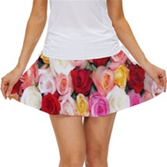 Rose Color Beautiful Flowers Women s Skort by Ket1n9