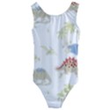 Dinosaur Art Pattern Kids  Cut-Out Back One Piece Swimsuit View1