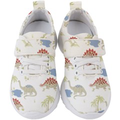 Dinosaur Art Pattern Kids  Velcro Strap Shoes by Ket1n9