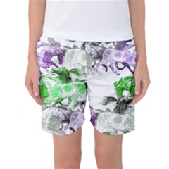 Horse-horses-animal-world-green Women s Basketball Shorts by Ket1n9