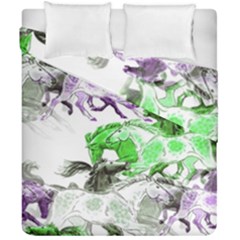 Horse-horses-animal-world-green Duvet Cover Double Side (california King Size) by Ket1n9