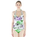 Horse-horses-animal-world-green Halter Swimsuit View1