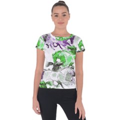 Horse-horses-animal-world-green Short Sleeve Sports Top  by Ket1n9