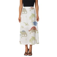 Dinosaur Art Pattern Classic Midi Chiffon Skirt by Ket1n9