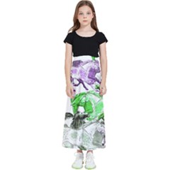 Horse-horses-animal-world-green Kids  Flared Maxi Skirt by Ket1n9