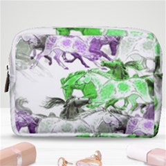 Horse-horses-animal-world-green Make Up Pouch (medium) by Ket1n9