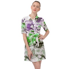 Horse-horses-animal-world-green Belted Shirt Dress by Ket1n9