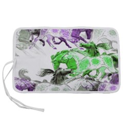 Horse-horses-animal-world-green Pen Storage Case (l) by Ket1n9