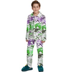 Horse-horses-animal-world-green Kids  Long Sleeve Velvet Pajamas Set by Ket1n9