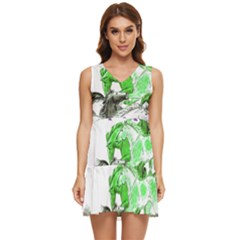 Horse-horses-animal-world-green Tiered Sleeveless Mini Dress by Ket1n9