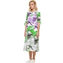 Horse-horses-animal-world-green Bow Sleeve Chiffon Midi Dress View2