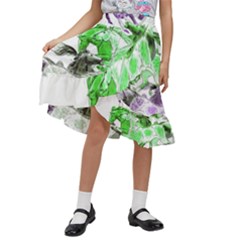 Horse-horses-animal-world-green Kids  Ruffle Flared Wrap Midi Skirt by Ket1n9