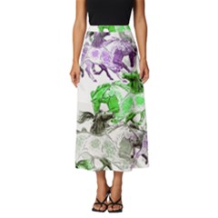 Horse-horses-animal-world-green Classic Midi Chiffon Skirt by Ket1n9