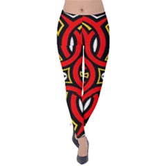 Traditional Art Pattern Velvet Leggings