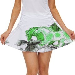 Horse-horses-animal-world-green Women s Skort by Ket1n9