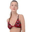 Traditional Art Pattern Knot Up Bikini Top View1