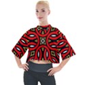 Traditional Art Pattern Mock Neck T-Shirt View1