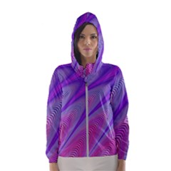 Purple-star-sun-sunshine-fractal Women s Hooded Windbreaker by Ket1n9