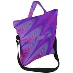 Purple-star-sun-sunshine-fractal Fold Over Handle Tote Bag by Ket1n9