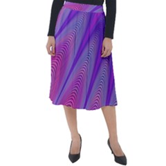 Purple-star-sun-sunshine-fractal Classic Velour Midi Skirt  by Ket1n9