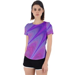 Purple-star-sun-sunshine-fractal Back Cut Out Sport T-shirt by Ket1n9