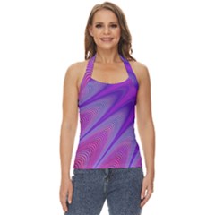 Purple-star-sun-sunshine-fractal Basic Halter Top