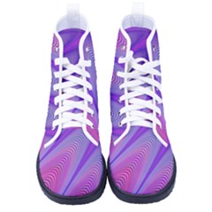 Purple-star-sun-sunshine-fractal Men s High-top Canvas Sneakers