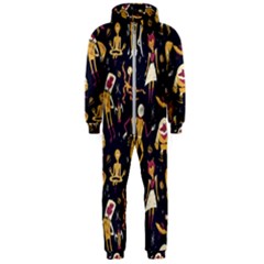 Alien Surface Pattern Hooded Jumpsuit (men) by Ket1n9