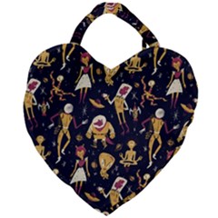 Alien Surface Pattern Giant Heart Shaped Tote by Ket1n9