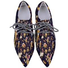 Alien Surface Pattern Pointed Oxford Shoes by Ket1n9