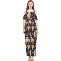 Alien Surface Pattern Draped Sleeveless Chiffon Jumpsuit by Ket1n9