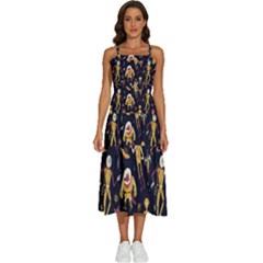 Alien Surface Pattern Sleeveless Shoulder Straps Boho Dress by Ket1n9