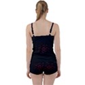 Abstract Pattern Honeycomb Tie Front Two Piece Tankini View2