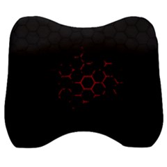 Abstract Pattern Honeycomb Velour Head Support Cushion by Ket1n9