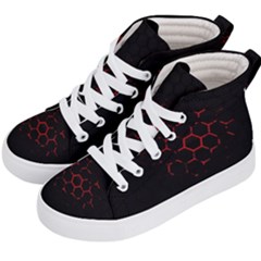 Abstract Pattern Honeycomb Kids  Hi-top Skate Sneakers by Ket1n9