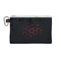 Abstract Pattern Honeycomb Canvas Cosmetic Bag (medium) by Ket1n9