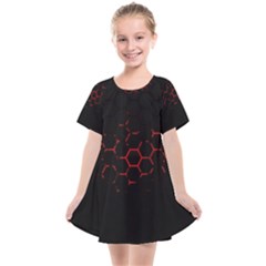 Abstract Pattern Honeycomb Kids  Smock Dress by Ket1n9