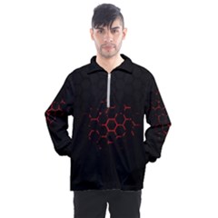 Abstract Pattern Honeycomb Men s Half Zip Pullover by Ket1n9