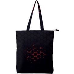 Abstract Pattern Honeycomb Double Zip Up Tote Bag by Ket1n9