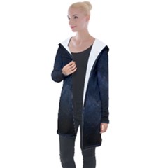 Cosmos-dark-hd-wallpaper-milky-way Longline Hooded Cardigan by Ket1n9