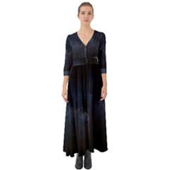 Cosmos-dark-hd-wallpaper-milky-way Button Up Boho Maxi Dress by Ket1n9