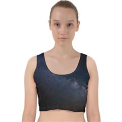 Cosmos-dark-hd-wallpaper-milky-way Velvet Racer Back Crop Top by Ket1n9