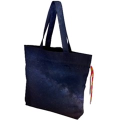 Cosmos-dark-hd-wallpaper-milky-way Drawstring Tote Bag by Ket1n9